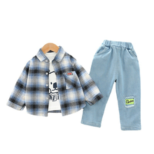 New Spring Baby Boys Girls Clothes Fashion Cartoon Children Jacket T-Shirt Pants 3Pcs/set Toddler Casual Costume Kids Tracksuits 2024 - buy cheap