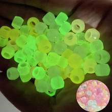 100pcs Luminous Acrylic Beads 6*9mm Big Hole Glow In The Dark Spacer Beads for Jewelry Making Diy Bracelet Necklace Accessories 2024 - buy cheap