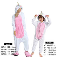 Kigurumi-Pijama de unicornio para niños y niñas, ropa de dormir de invierno de 4, 6, 8 y 10 años 2024 - compra barato