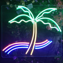 Neon Sign Light Custom Coconut trees Visual Art Club Bar Room Business Store Sign Wall Hanging Flexible Room Decor Neon Lamp 2024 - buy cheap