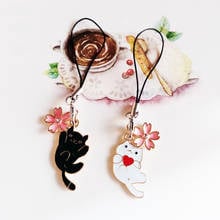 Cute Japanese Cat Smart Phone Strap Lanyards for IPhone/Samsung/Xiaomi/Huawei Mobile Phone Strap Key Hang Rope Phone Charm Decor 2024 - buy cheap