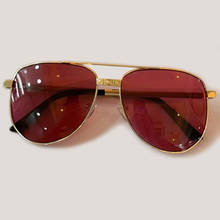 Óculos de sol feminino estilo piloto, óculos de sol para mulheres modelo vintage de marca de luxo, óculos para dirigir, uv400 2024 - compre barato