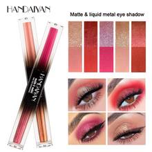 HANDAIYAN-sombra de ojos líquida de doble cabeza, maquillaje cosmético de Metal mate 3 en 1, resistente al agua, duradero, TSLM1 2024 - compra barato