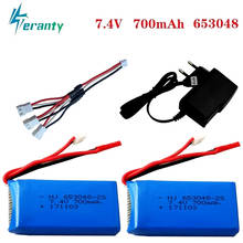 7.4V 700mah Rechargeable battery charger Set For FT007 RC Boat Toys Speedboat For Syma F1 FX059 RC aircraft 2s 7.4v LIPO Battery 2024 - buy cheap