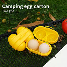 Portabebés portátil para acampar y hacer senderismo, caja para 2 huevos, contenedor conveniente para cocina, caja de almacenamiento de huevos, contenedor para herramientas de cocina al aire libre 2024 - compra barato