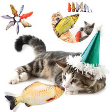 Мягкая Плюшевая 3d-игрушка для домашних животных, 20/40 см, в форме рыбы, кошки, интерактивный подарок, игрушки в виде рыбы, кошачьей мяты, мягкая кукла, имитация рыбы, игрушка для домашних животных 2024 - купить недорого