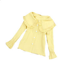 Детская блузка для девочек; коллекция 2019 года; сезон осень; блузки для девочек; детская одежда; школьная блузка для девочек; хлопковая Детская рубашка; Блузы; 2 цвета; От 3 до 15 лет 2024 - купить недорого