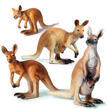 4 tipos de simulação sólida canguru figura animal brinquedos colecionáveis animais selvagens figuras de ação crianças plástico brinquedos de cimento 2024 - compre barato