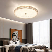 Lámpara de techo moderna de cristal para sala de estar, iluminación de pasillo, creativa, redonda y regulable, ambiente de lujo, nueva 2024 - compra barato
