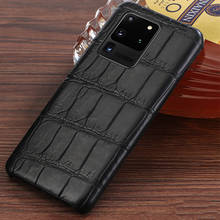 Genuine Crocodile Leather Case For Samsung Galaxy S20 S21 Ultra S20 FE S8 S9 S10 Plus Note 20 10 9 A52 A21S A72 A51 A50 A71 M31 2024 - buy cheap