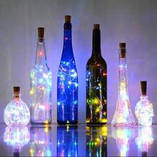 2M 20 LEDS Wine Bottle Lights Cork Garland DIY LED Cork Shape Silver Copper Wire Colorful Fairy Mini String Lights 2024 - buy cheap