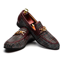 MEIJIANA Red Metal buckle velvet Loafers Shoes Wedding Men Loafers Plus Size Men Casual Shoes Male's Flats Loafers Men's Shoes 2024 - buy cheap