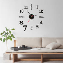 DIY Large Wall Clock Modern Simple Acrylic Self Adhesive Wall Clocks 3D DIY Kitchen Decorative Clocks Home Decor Dropshipping 2024 - buy cheap