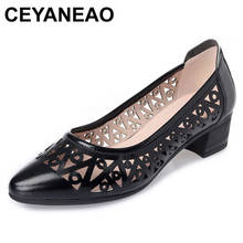 Ceyaneaoplus size sandálias femininas de couro legítimo 41-43, sapatos confortáveis respiráveis casuais, casuais, 892 2024 - compre barato