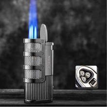 New Jobon Metal Triple Torch Lighter Jet Turbo Butane Gas Lighter Powerful Windproof Cigar Cigarette Lighter Gadgets For Men 2024 - buy cheap