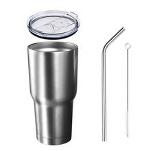 30OZ Stainless Steel Tumbler Double Wall Travel Vacuum Flask Insulated Cup With Lid Straw for Tea Coffee Water Outdoors Thermos 2024 - buy cheap