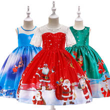 Baby Girls Christmas Dress Costume Princess Girl's New Year Party Dresses Holiday Children Clothing Infantil Vestidos Red Dress 2024 - buy cheap