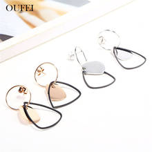 OUFEI Stainless Steel Earrings For Women Rose Gold 2019 Women Earring Female Fashion Jewelry Accessories Mass Effect 2024 - buy cheap