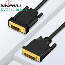 MOWU DVI to VGA Cable DVI24+1 24+5 DVI-D to VGA Cable Male Active Adapter Converter Cable for PC DVD Monitor HDTV Line 1080P 2024 - buy cheap