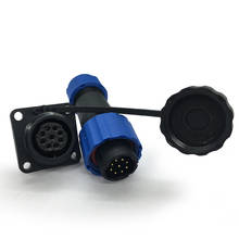 Plugue de aviação sp16 ip68 conector à prova dip68 água conector de cabo plug & soquete macho e fêmea 2 3 4 5 6 7 9 pinos quadrados 2024 - compre barato