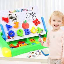 2 in1 Multifunctional Children Two-in-one Drawing Board Double-sided Magnetic board Writing Board 26 Magnetic letter toy for kid 2024 - buy cheap