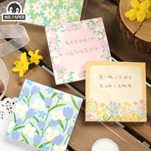 Mr.Paper 4 Designs 100pcs Memo Pad Self-Adhesive Spring Garden Plant Series Sticky Fresh And Natural Notes Diary Creative Note 2022 - buy cheap