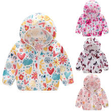 baby girl Jacket for girls Toddler Kids Summer Sunscreen Jackets Printing Hooded Outerwear Zipper Coats clothes for новорождëных 2024 - buy cheap