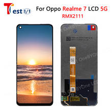 Ips lcd para oppo realme 7 5g rmx2111 display lcd de toque digitador da tela com painel montagem para realme7 5g lcd 2024 - compre barato