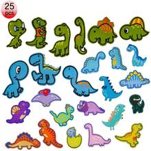 25 pcs/Pack G Mixed Animals Embroidered Patches Iron On Cartoon Motif Applique Fashion Fabric Clothing Hat Bag Shoe Decor Repair 2024 - buy cheap