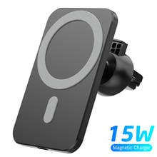 For iPhone 12 11 Pro Max Mobile Handset Fast Charging 15W Wireless Car Charger Airvent Magnet Adsorbable Phone Car Holder 2024 - buy cheap