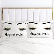 PillowCase Bedding 2PCS Pillow Cases For Bedroom,Home Decoration 50x70cm 50x75cm Pillow Cover Customize Size Magical Lash 2024 - buy cheap