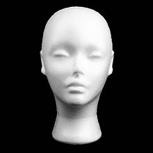 Женский манекен из пенопласта модель головы шляпа парик Стенд стойка Белый 2024 - купить недорого