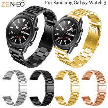 Браслет из нержавеющей стали для Samsung Galaxy Watch 3 45 мм 41 мм 2024 - купить недорого