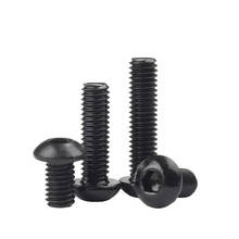 50pcs M2 Allen pan screws hex socket round head screw mechanical bolts alloy steel bolt black color DIN7380 3mm-20mm long 2024 - buy cheap