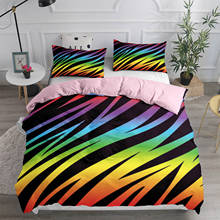 Rainbow Print Bedding Set Colorful Branch Shape Duvet Cover Sets Comforter Bed Linen Twin Queen King Single Size Dropshipping 2024 - buy cheap