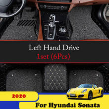 Автомобильные коврики для Hyundai Sonata 2020, автомобильные коврики, защитные аксессуары на заказ, коврики для приборной панели, водонепроницаемые автозапчасти, Стайлинг 2024 - купить недорого