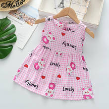 Summer Girls Dress Pajamas Kids Sleeveless  Nightdress Cute Cotton Child Baby Girls Sleeping Dress Nightgown Size 2-7 Years 2024 - buy cheap