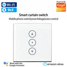 Tuya bluetooth + wifi casa inteligente duplo-modo toque interruptor de cortina app temporização remoto compatível com alexa casa do google 2024 - compre barato