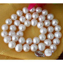 Ожерелье женское из круглого пресноводного жемчуга, 9-10 мм 2024 - купить недорого