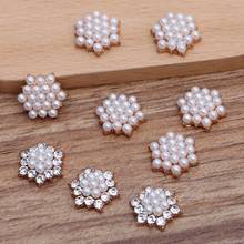 10pcs/lot 15mm Imitation Pearls Beads Caps Handmade DIY Jewelry Findings Charms Crystal Base Caps Accessories Wholesale     0425 2024 - buy cheap