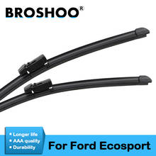 BROSHOO Car Windshield Wiper Blade Natural Rubber For Ford Ecosport Fit Top Lock/Push Button/Hook Arms 2013 2014 2015 2016 2017 2024 - buy cheap