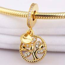 Original Gold Color Shine Family Heritage Family Tree Pendant Beads Fit 925 Sterling Silver Charm Bracelet Diy Jewelry 2024 - buy cheap