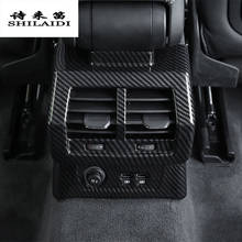 Автомобильный Стайлинг из углеродного волокна задний кондиционер вентиляционное отверстие рамка отделка для Audi Q3 2019 выходные накладки наклейки Авто интерьерные аксессуары 2024 - купить недорого