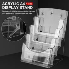 Acrylic A4 File Display Clear Storage Box Office Storage A4 Single Layer Desktop File Sorter Pocket Booklet And Brochure Holder 2024 - buy cheap