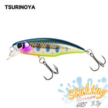 TSURINOYA Fishing Lure DW69 Sinking Minnow Hard Bait 48S 48mm 3.3g Fishing Wobblers Jerkbait Bass Trout Lure Swimbait 2024 - buy cheap