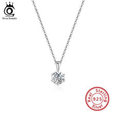 ORSA JEWELS-collares de plata de ley 925 con diseño hexagonal, colgante clásico de 6 puntas, con circonita AAAA, para mujer, SN278 2024 - compra barato