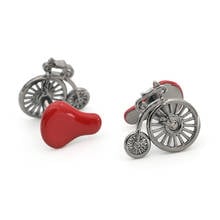 Bike Design Bicycle Cufflinks Quality Brass Material Red Color Cuff Links Wholesale & Retail 2024 - buy cheap