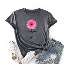 Summer Cotton Women T Shirt Daisy Jesus Print Graphic Tees Tops Short Sleeve Woman T-shirt Casual Loose Female Tshirt 2024 - buy cheap