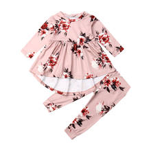 Conjunto 2pcs roupa floral tutu calça de algodão 2024 - compre barato