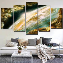 Arte de pared con superficie de planeta para decoración del hogar, lienzo moderno para sala de estar, pintura impresa en HD, imágenes modulares, marco de póster, 5 paneles 2024 - compra barato